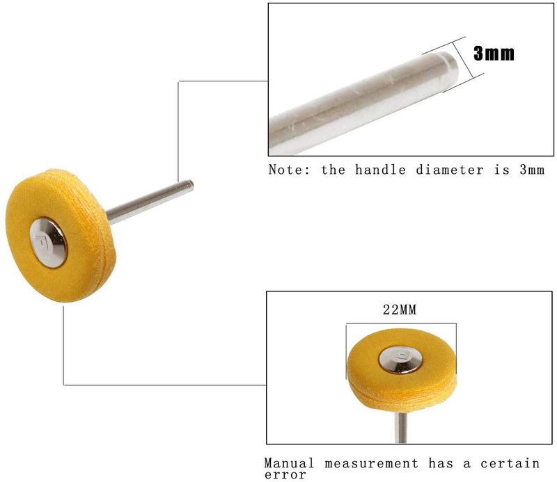 PHYHOO Polishing Buffing Wheel Set Cotton Little Buff Wheel for Rotary Drill Tool Accessories Watch Jewelry Polish Buffer Kit 3 MM Mandrel 40 Pieces - Image 5